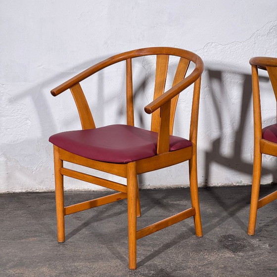 Set van 2 Carl-Ewert Ekström stoelen, paarse lederen bekleding, jaren 70 – Fauteuils, Leather (photo 4 of 11)