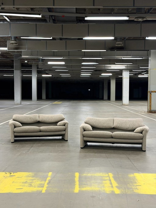 Sofá de 2 plazas Cassina Maralunga | 2 piezas | Shitake