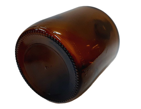 Image 1 of Vintage Large Amber Glass Chemistry/Apothecary Bottle