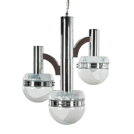 Space Age chandelier, Murano glass, 1970s, made in Italy