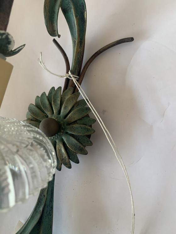 Image 1 of Vintage hand-worked iron wall lamp