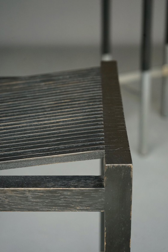 Minimalist Bar Stools by Ruud Jan Kokke, 1980s. Set of 2 – Barstools, Metal (photo 13 of 20)