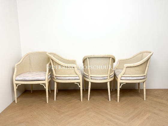 Image 1 of 4 sedie vintage in finto bambù Giorgetti