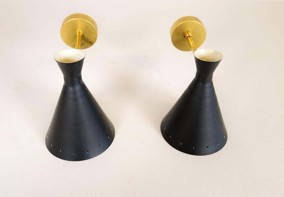 Image 1 of Coppia di applique moderne in stile Stilnovo, luce a parete