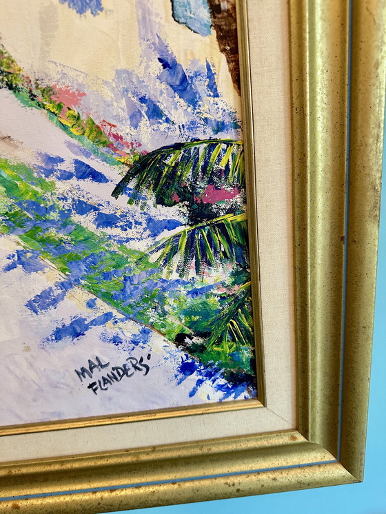 Image 1 of Zeldzaam Vintage Schilderij van Eleuthera Bahamas