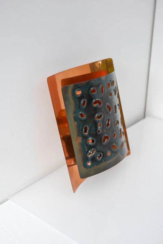 Vintage brutalistische koperen wandlamp van Boréns, jaren 60. – Wandlampen, Metal, Copper, Scandinavian (photo 5 of 15)
