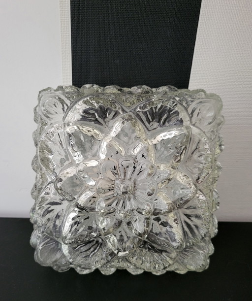 Vintage flower ceiling light from the 1970s.