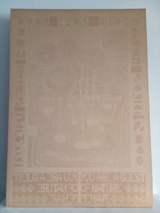Friedensreich Hundertwasser 'Noah's Ark' poster handsigned experimental piece, 1983 RRR