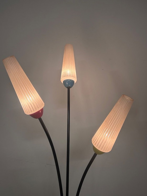 Image 1 of Farbige Fünfzigerjahre-Peitschenlampe