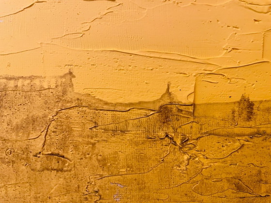 Image 1 of Oil painting on canvas, Egyptian desert landscape "Sun"