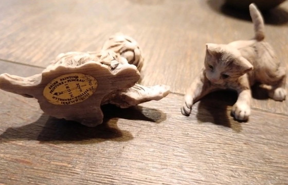 Image 1 of Deux figurines de chatons, marque Nigri, des années 70