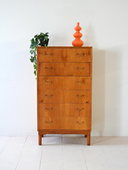 Commode scandinave en noyer