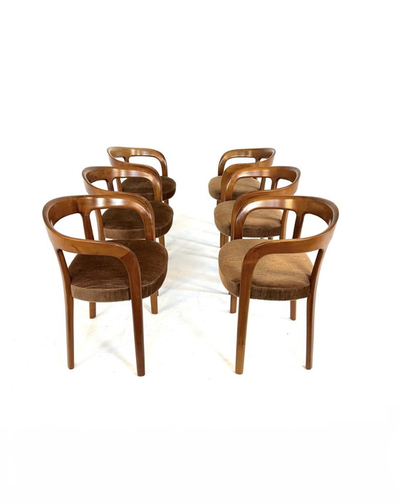 Image 1 of Set van 6 vintage eetkamerstoelen ‘60
