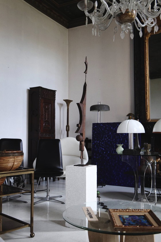 Image 1 of Escultura abstracta de hierro soldado del artista austriaco Edwin Neyer, firmada E.N. y fechada en 1973.