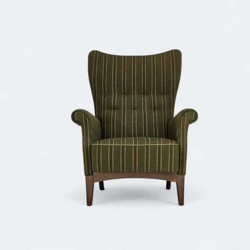1960s Danish Armchair by Fritz Hansen, Series 8000/8020, Furniture Wool