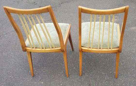 Image 1 of Wooden Dining Room Chairs With Sprout Back, 1950S, Set Of 2