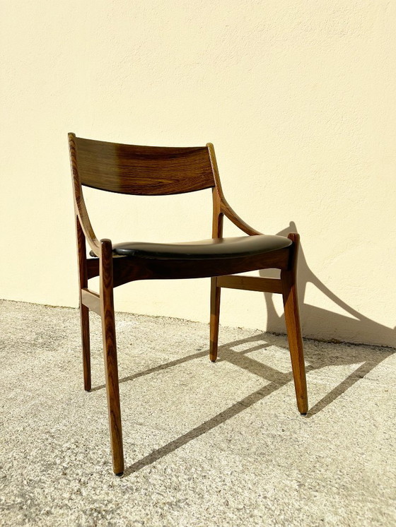 Image 1 of Suite mit vier Stühlen H Vestevig Eriksen, Møbelfabrik. Dänemark, 1960er Jahre