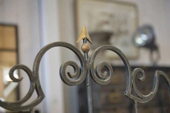 Scaffali a muro in ferro battuto anni '50 – polished steel, Vintage (photo 6 of 11)