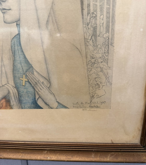 Jan Toorop 1858-1928 / Originele Lithografie - Het Offer 1927 – Litho's & Zeefdrukken, Paper (photo 7 of 10)