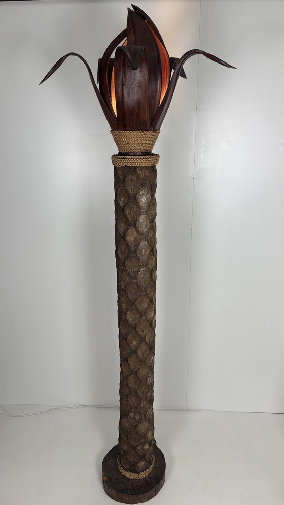 Image 1 of 2 x Vintage palmboom lampen set vloerlampen 195 cm