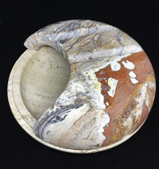 Image 1 of Fratelli Mannelli design travertino ufo posacenere arte made in italy anni '70