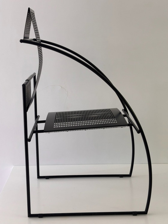 Chaise Quinta Mario Botta pour Alias 1985 Métal Tubulaire Laqué Noir Métal Perforé Hors Production Design (photo 3 of 15)