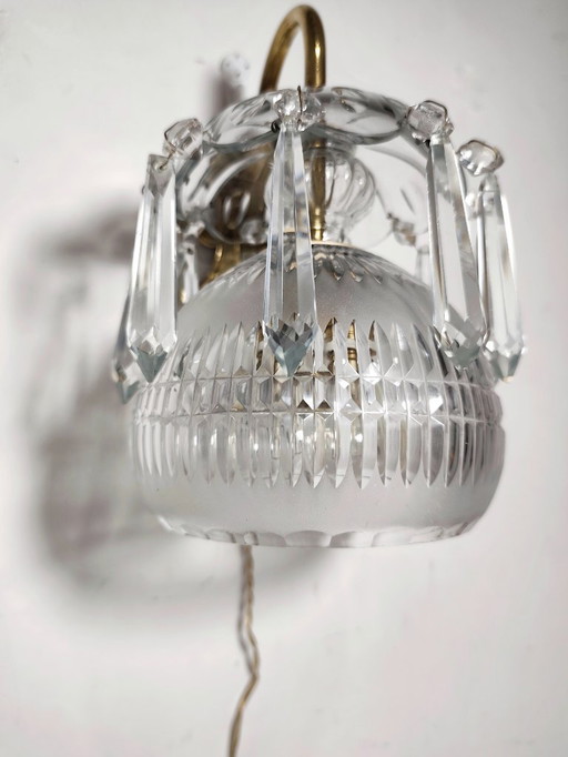 Glass wall sconce. Spain, 1950s.