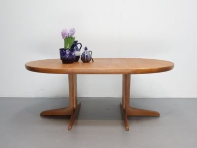 Vintage Coffee table / teak / round extendable / V V Møbler Denemarken, Scandinavian (photo 5 of 5)