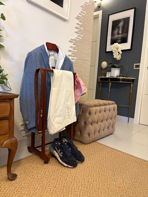 Image 1 of Fratelli Reguitti Valet stand vintage appendiabiti dress rack wooden clothes design dressboy italian organizer servomuto gentlem