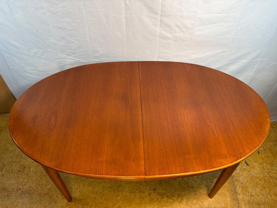 Mid-Century Modern Teak Extending Dining Table, 1960 Danish-Inspired Design • Scandinavian Influence •, Wood (photo 4 of 10)