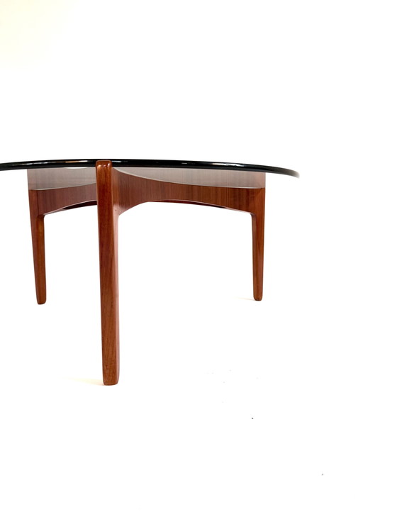 Vintage Coffee Table Model No. 104, Sven Ellekær ‘60 – Glass, Wood (photo 13 of 14)