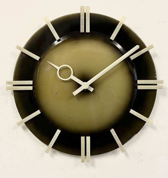 Image 1 of Industrial Office Wall Clock from Pragotron, 1970s