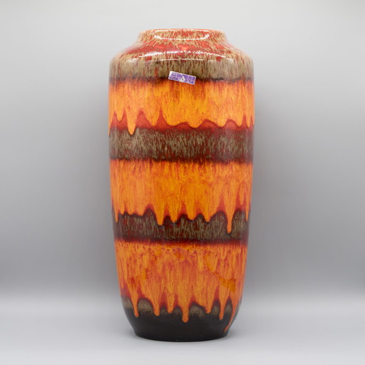 Bodenvase en lave grasse Poterie d'Allemagne de l'Ouest Mid Century Design Scheurich 517-45 CM