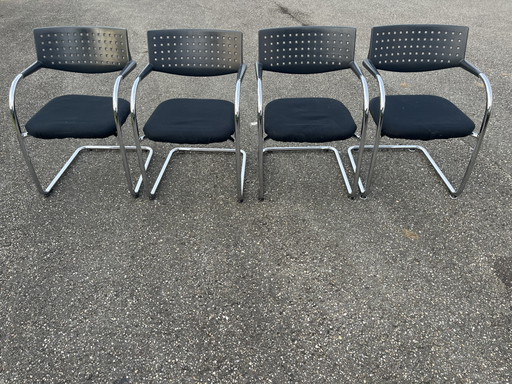 4x Vitra Visavis 2 eetkamerstoel, vergaderstoelen