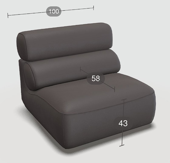 Image 1 of Tylko Ledersessel in Anthrazit