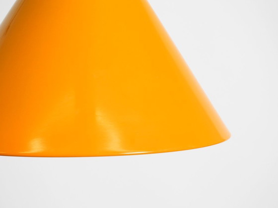 Image 1 of Original 1970s orange metal pendant lamp by Louis Poulsen model Billiard