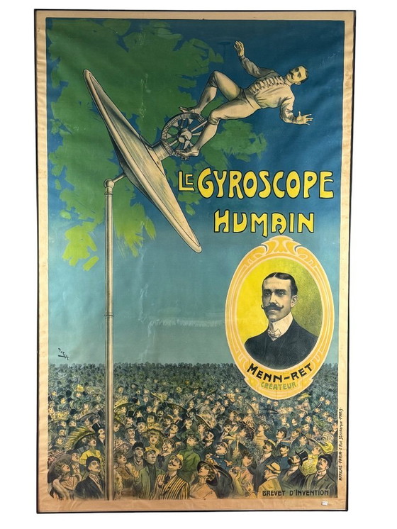 Image 1 of Candido Aragonez De Faria, Le Gyroscope Humain, Affiche originale, c. 1910
