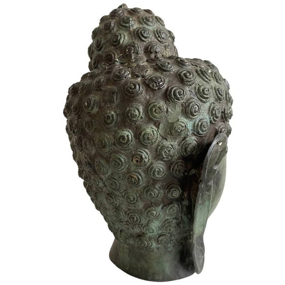 Cabeza de Buda de Bronce – meditación serena – lote 156 – Esculturas, Bronze (photo 4 of 9)
