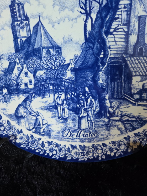 Delfts Blauw Winter Bord – Wanddecoratie, Ceramic (photo 5 of 5)