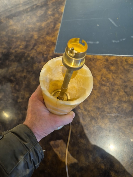 Image 1 of Pied de lampe en onyx