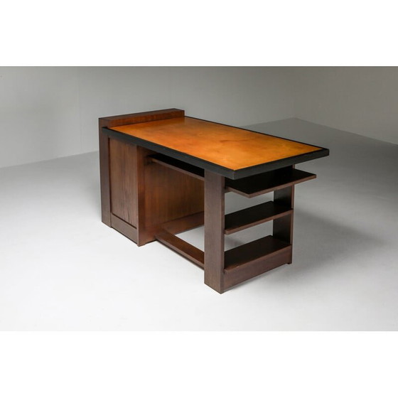 Image 1 of Vintage Modernist Desk by M. Wouda for H. Pander 1930s