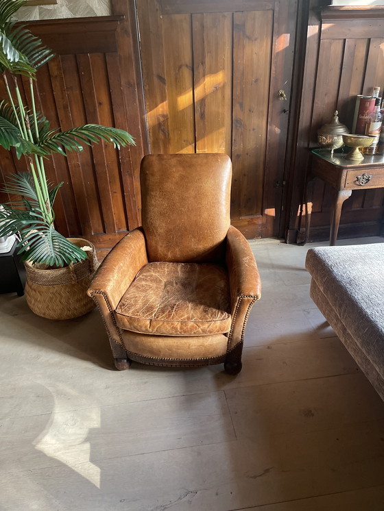 Image 1 of Lederen (kinder) stoel 