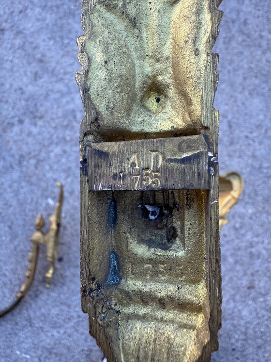 Image 1 of Louis XVI vergoldete Bronze-Raffhalter