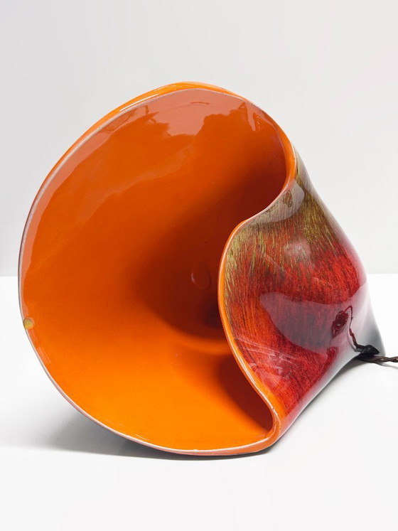 Image 1 of Vallauris ceramic seashell lamp. France, 1970s