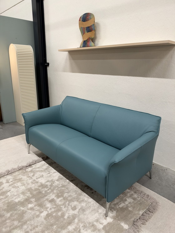 Leolux Mayon 2.5-seater Sofa Blue leather, 2 seaters (photo 8 of 10)