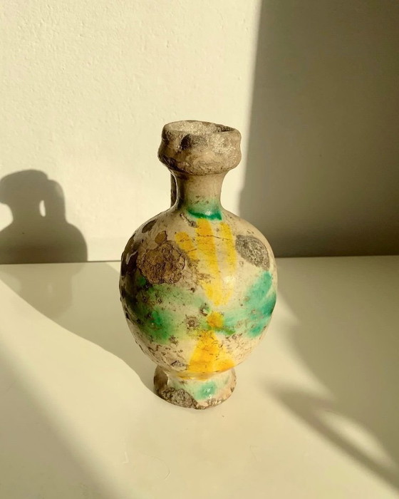 Image 1 of Small Quartara in polychrome majolica from Caltagirone