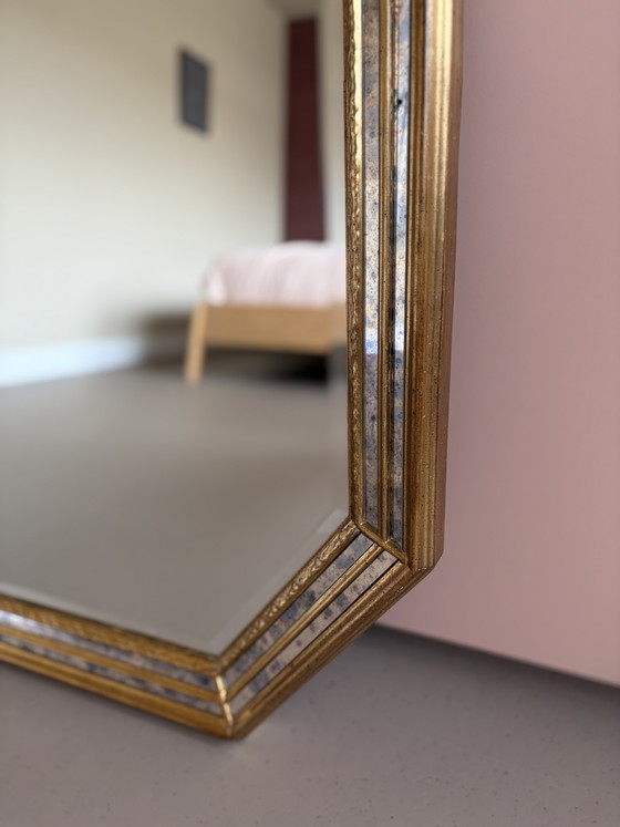 Magnifique miroir vintage Deknudt – Octogonal – Style Hollywood Regency (92 x 72 cm) – Glass (photo 9 of 13)