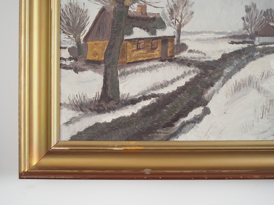 Image 1 of Peinture "The Winterscape", design scandinave, années 1960