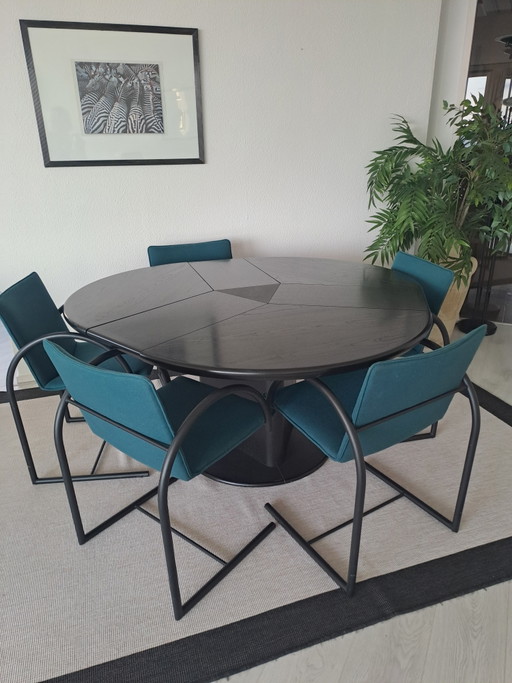 5 Circel Chairs Metaform – eetkamerstoelen, Textile (photo 2 of 5)