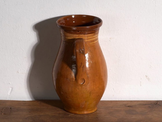 Antique folk glazed pottery jug – Central Europe, circa 1930 – Crockery, Rustic (photo 19 of 40)